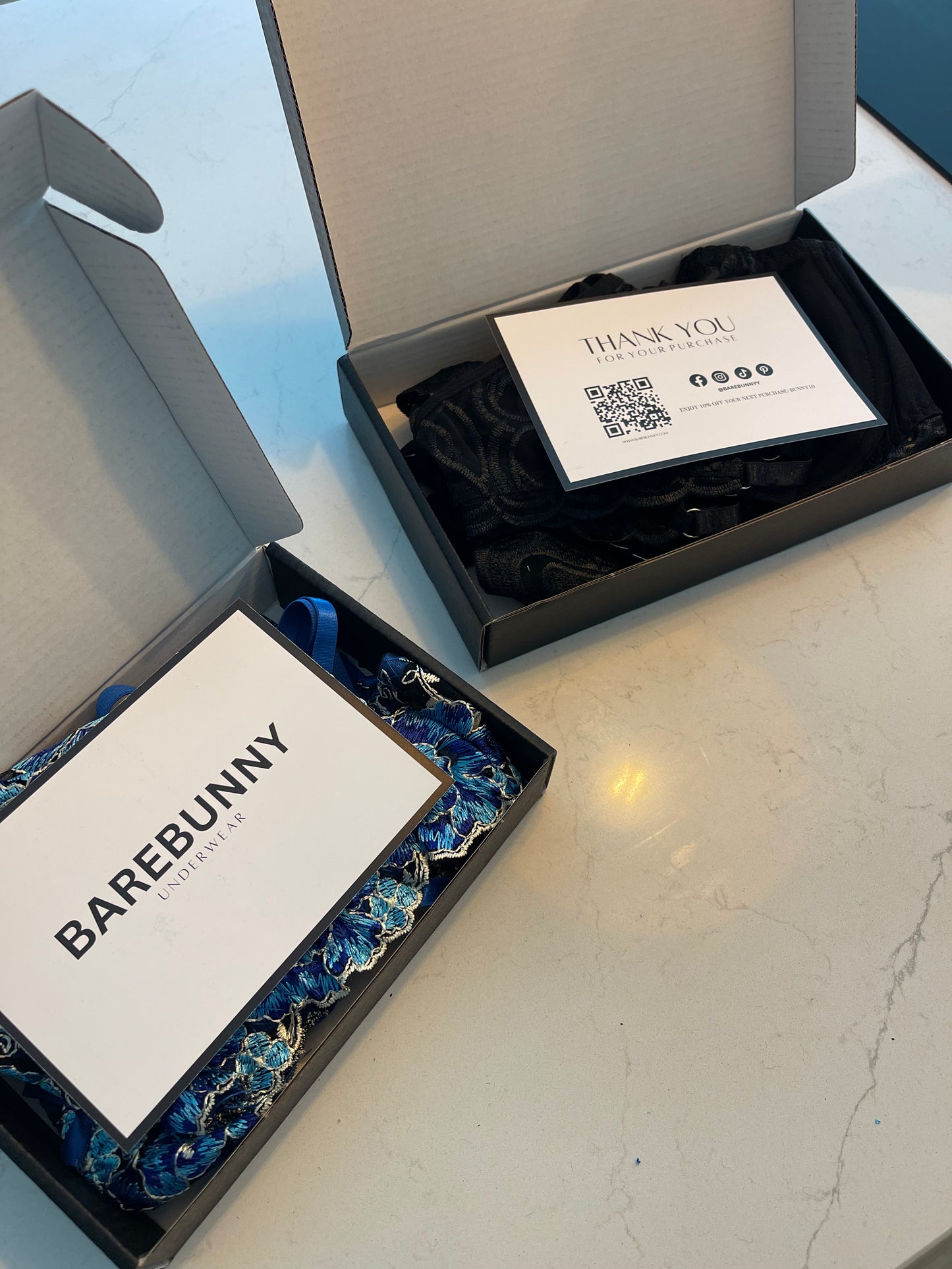 boxes with lingerie